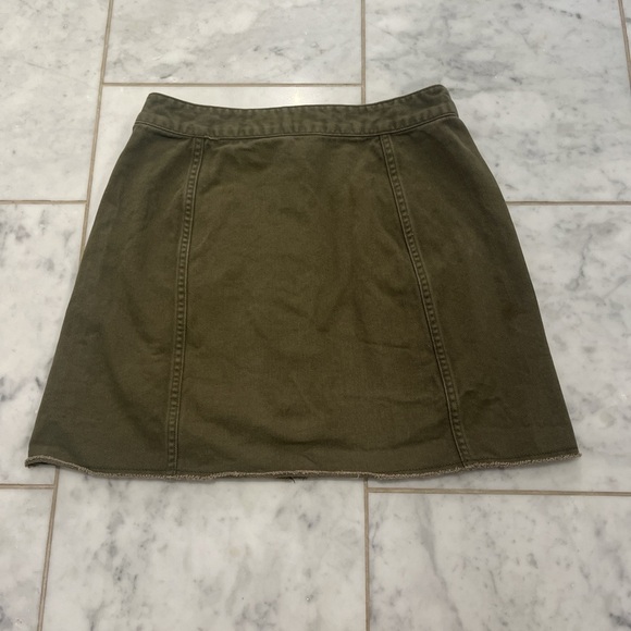 Twix Khaki Button-Down A-Line Skirt - Picture 2 of 2